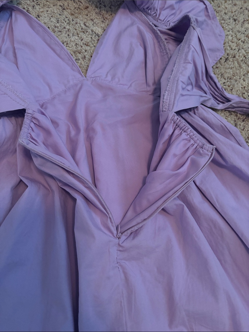Women’s Lavender Ruffle-Shoulder Dress - Picture 5 of 5